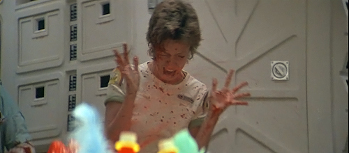 A genuinely terrified Veronica Cartwright thanks you for your time